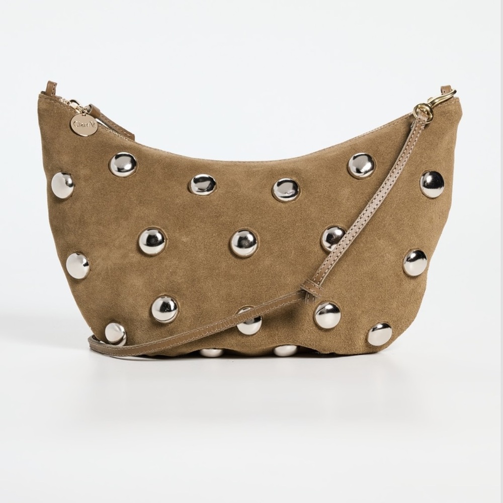 Clare V. Lune Bag in Suede Oat